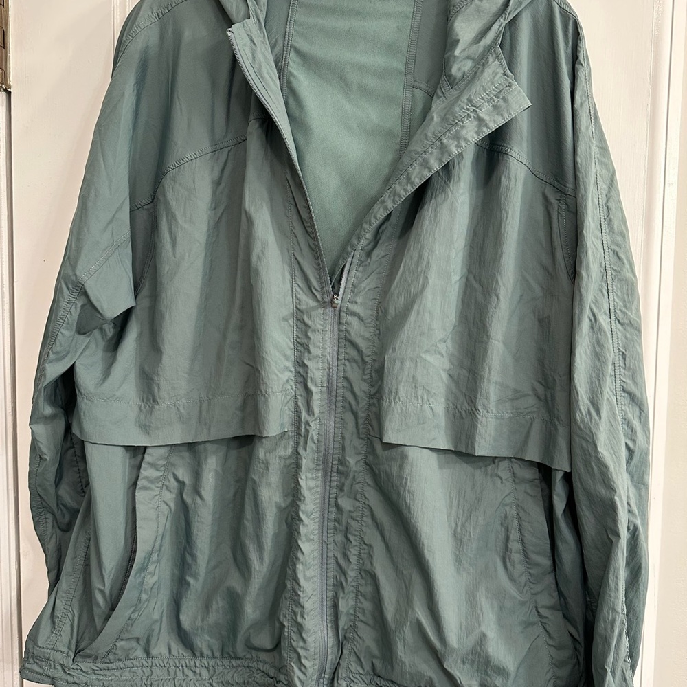 Lululemon nylon zip up jacket. Hooded.